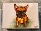 Colorful frenchie pet dog Art Print Decor 4x6 , 5x7, 8x10 inches. Framed product 1
